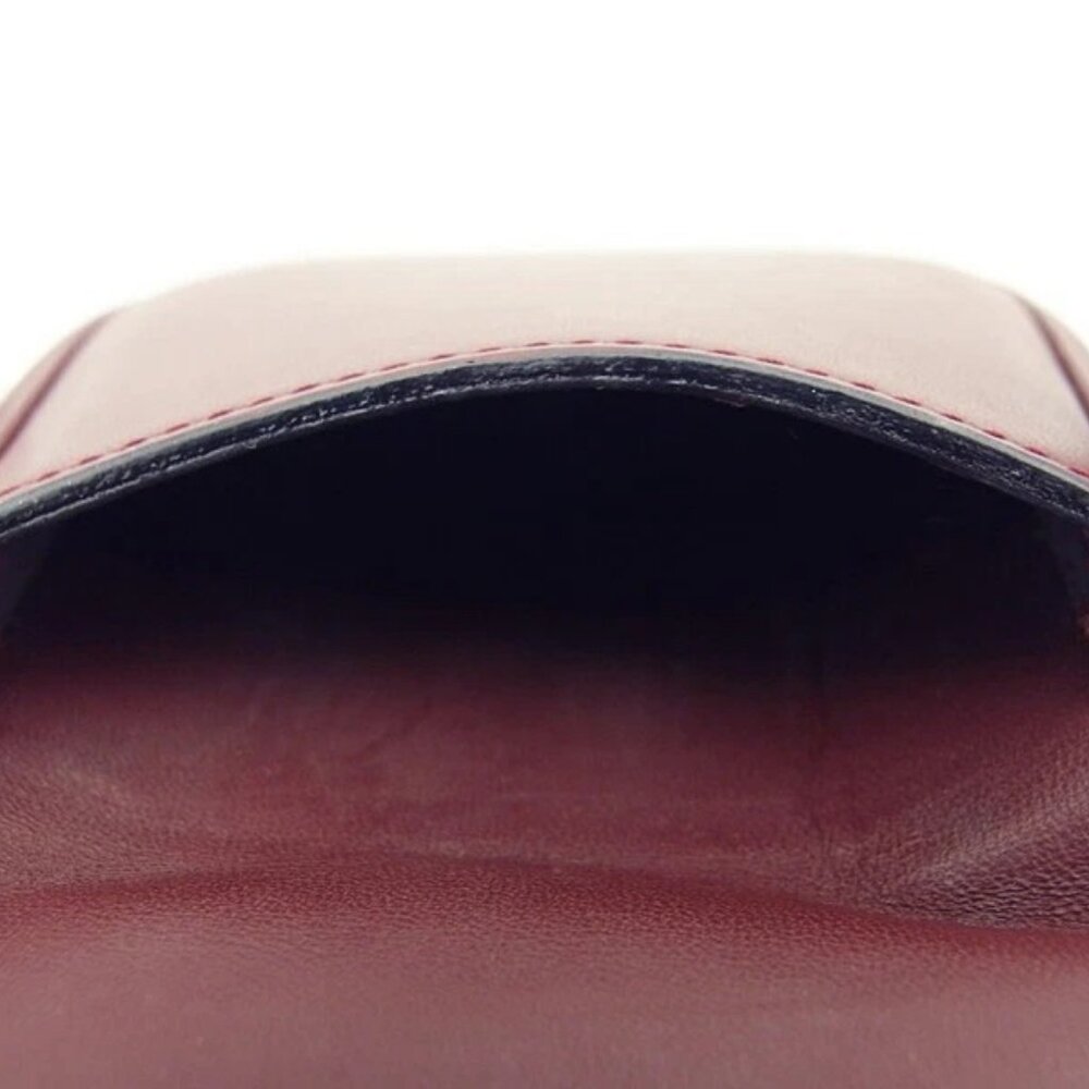 Cartier Coin Case Mastline Bordeaux Leather Authentic Used - Picture 6 of 9